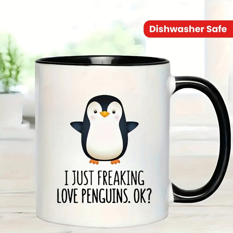 Tailorly Black Accent 11 oz Mug - penguins quote