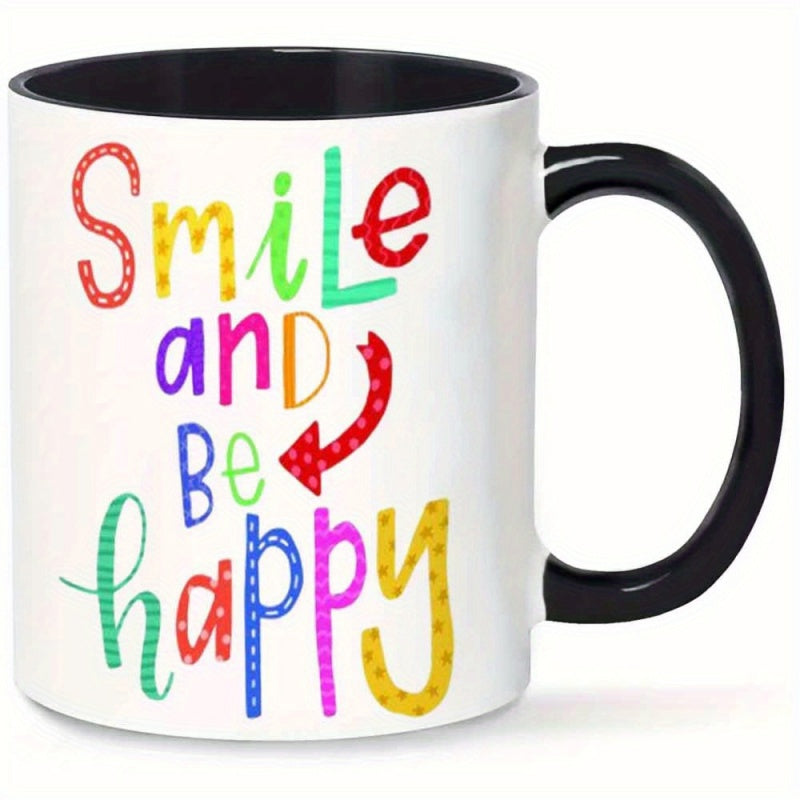 Tailorly Black Accent 11 oz Mug - smiling face