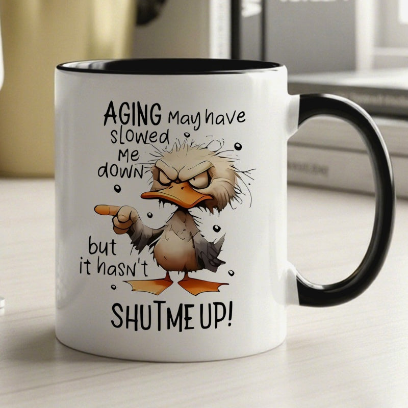 Tailorly Black Accent 11 oz Mug - funny sassy duck humor