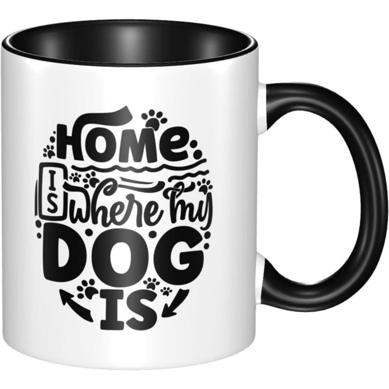 Tailorly Black Accent 11 oz Mug - this humorous ceramic coffee mug suitable for home and office holds 11oz and is microwave safe making it a perfect