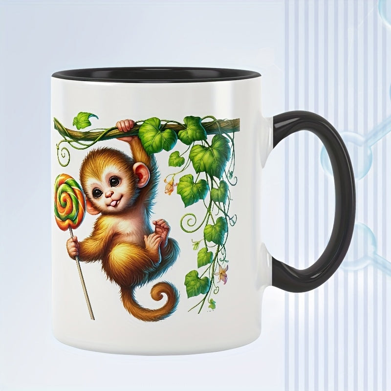 Tailorly Black Accent 11 oz Mug - cute duck heart