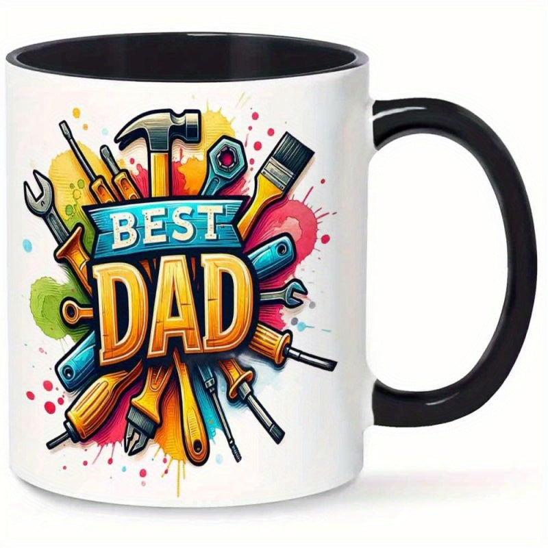 Tailorly Black Accent 11 oz Mug - best dad tools colorful tool design