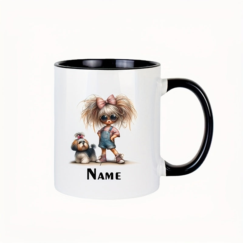 Tailorly Black Accent 11 oz Mug - girl