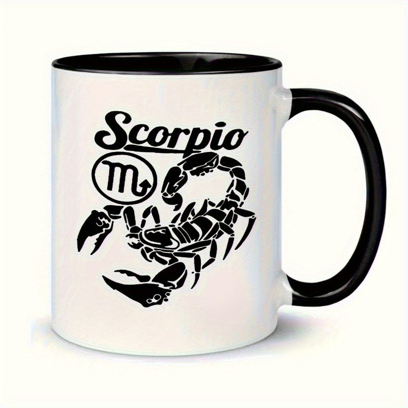 Tailorly Black Accent 11 oz Mug - scorpio symbol constellation