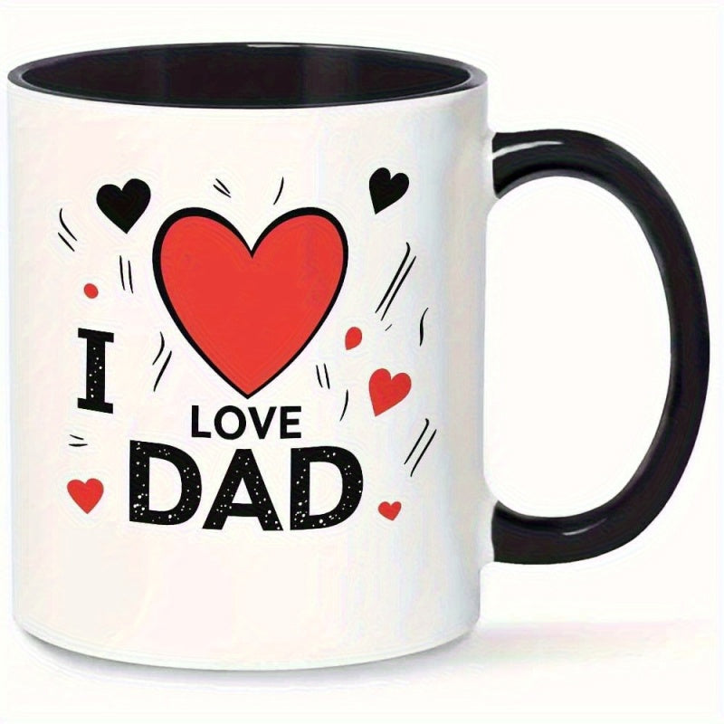 Tailorly Black Accent 11 oz Mug - red hearts design
