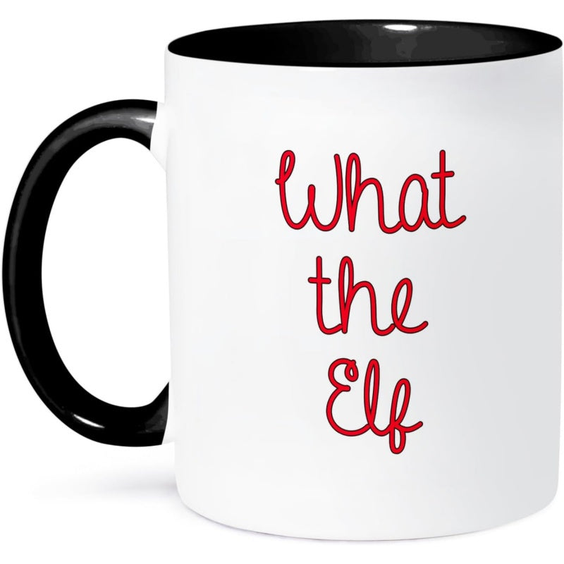 Tailorly Black Accent 11 oz Mug - what the elf
