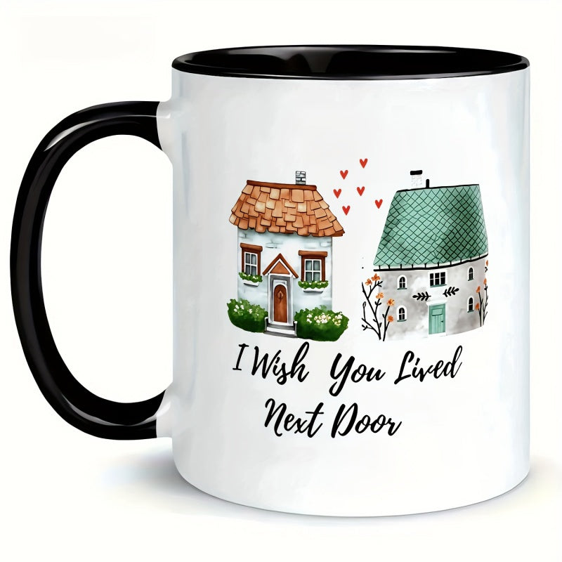 Tailorly Black Accent 11 oz Mug - illustration i you next door design