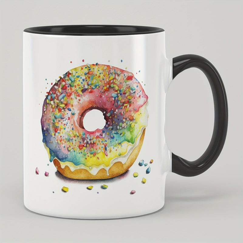 Tailorly Black Accent 11 oz Mug - donut
