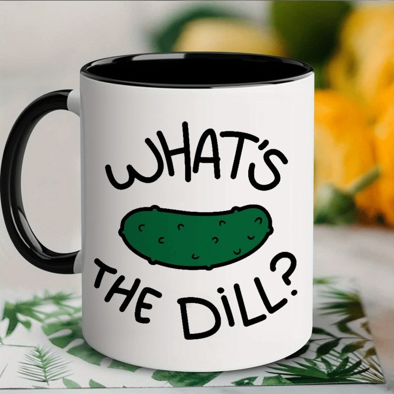 Tailorly Black Accent 11 oz Mug - pickle design