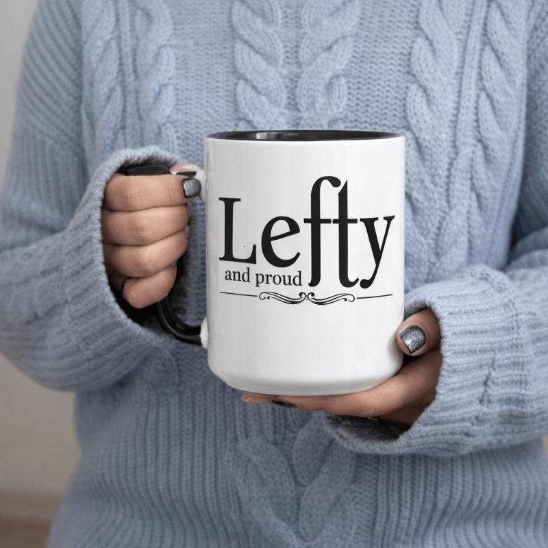 Tailorly Black Accent 11 oz Mug - left handed and