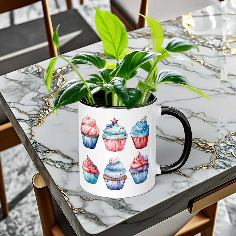 Tailorly Black Accent 11 oz Mug - 11oz mug watercolor pattern coffee cup flag pattern animal print water cup novelty pattern milk cup sublimation craft
