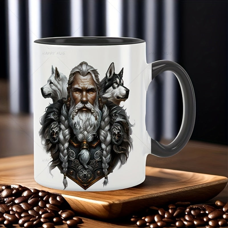 Tailorly Black Accent 11 oz Mug - tree of life spiral