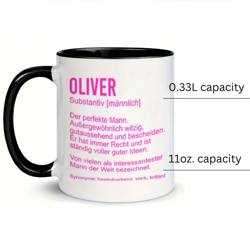 Tailorly Black Accent 11 oz Mug - cute tea cup