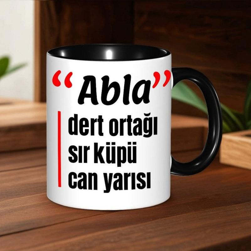 Tailorly Black Accent 11 oz Mug - funny saying text