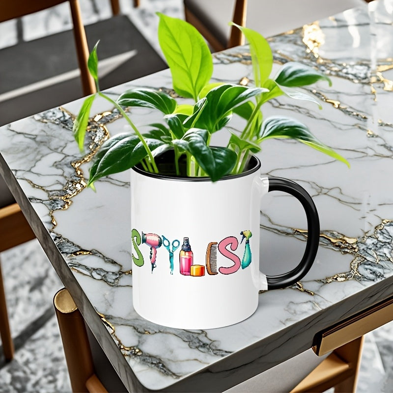 Tailorly Black Accent 11 oz Mug - humorous cute trendy pattern