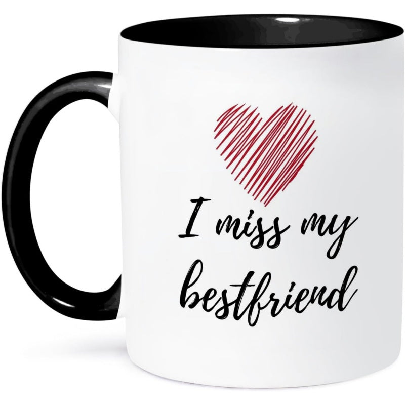 Tailorly Black Accent 11 oz Mug - bestfriend in a two tone