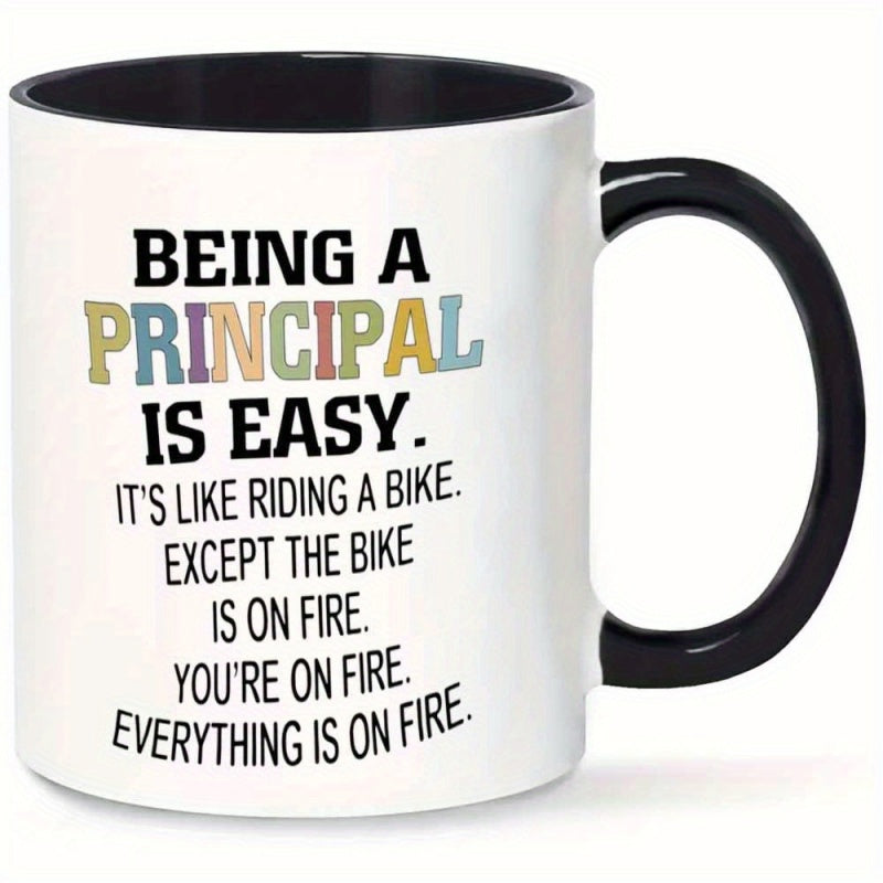 Tailorly Black Accent 11 oz Mug - funny principal quote letter print