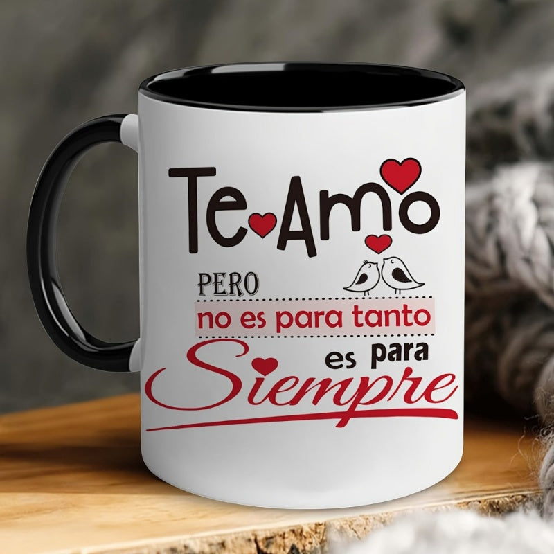 Tailorly Black Accent 11 oz Mug - romantic spanish love