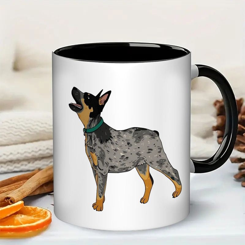 Tailorly Black Accent 11 oz Mug - adorable cattle dog