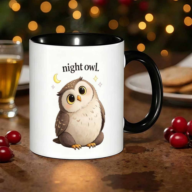 Tailorly Black Accent 11 oz Mug - this unique 11oz ceramic mug designed as a novelty is perfect for coffee or tea its an affordable gift option for