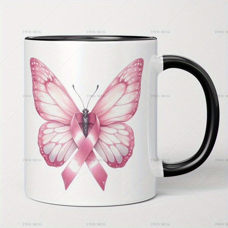 Tailorly Black Accent 11 oz Mug - ribbon design