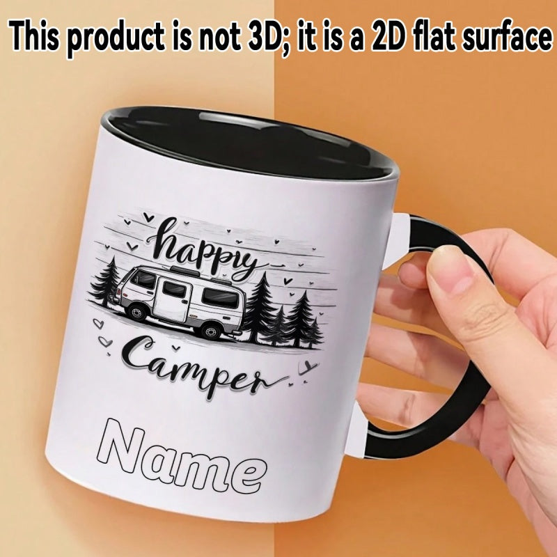 Tailorly Black Accent 11 oz Mug - customizable text cartoon style cute cartoon anime