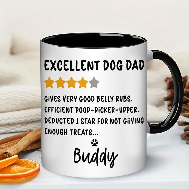 Tailorly Black Accent 11 oz Mug - funny dog dad poop picker upper quotes