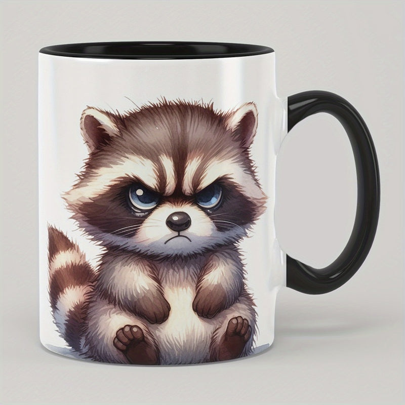 Tailorly Black Accent 11 oz Mug - large raccoon