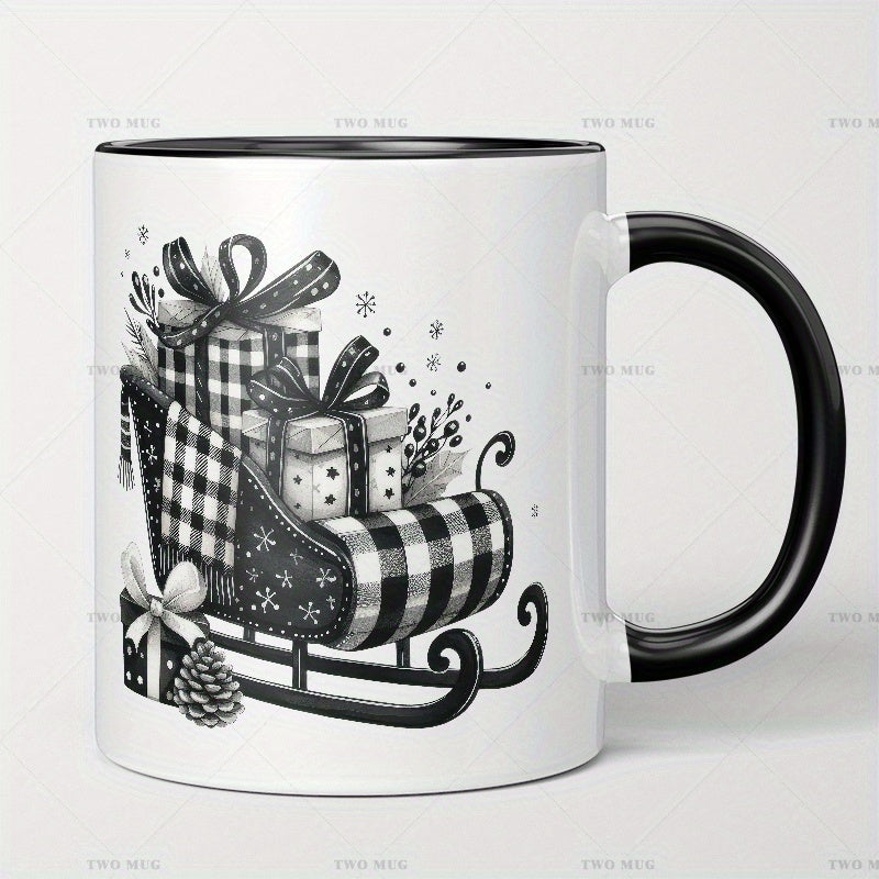Tailorly Black Accent 11 oz Mug - plaid