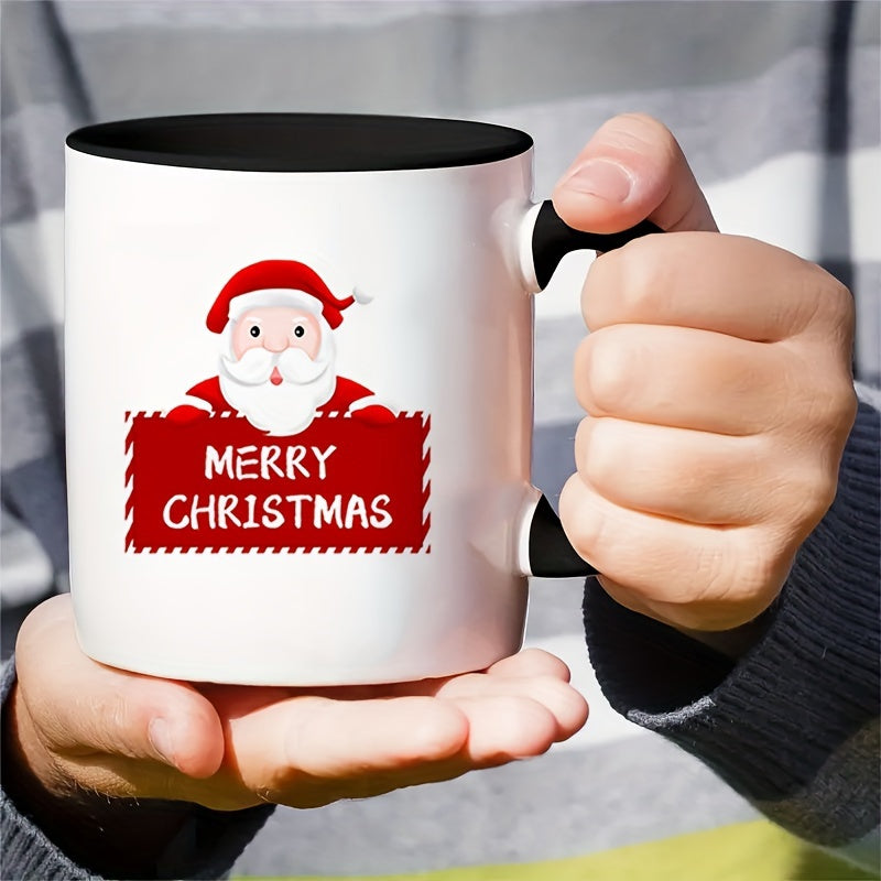 Tailorly Black Accent 11 oz Mug - santa claus merry christmas