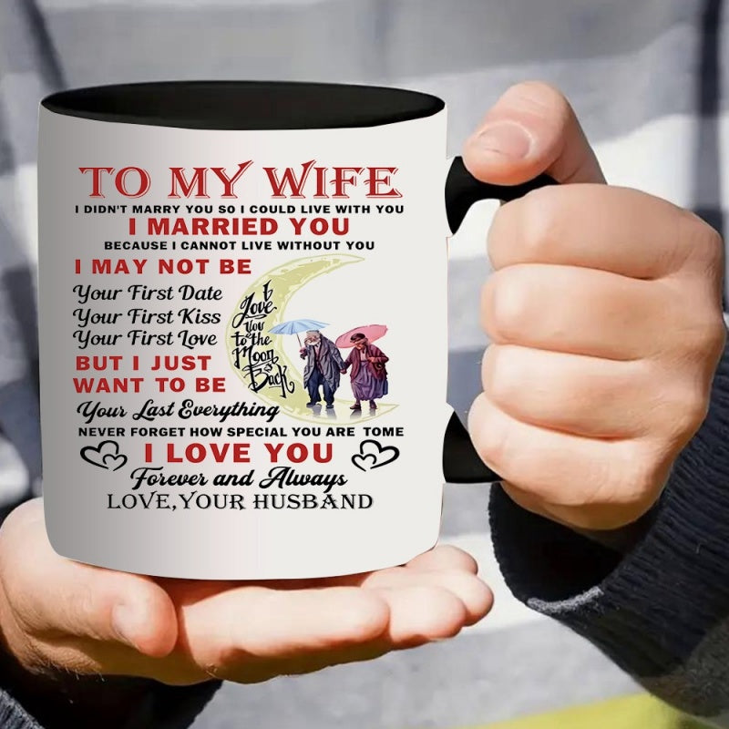 Tailorly Black Accent 11 oz Mug - a single featuring a perfect as a valentines gift for your wife its a present for wedding anniversaries suitable