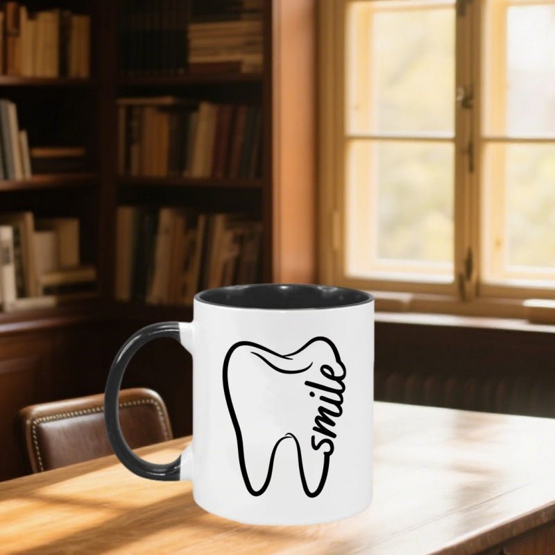 Tailorly Black Accent 11 oz Mug - black handle
