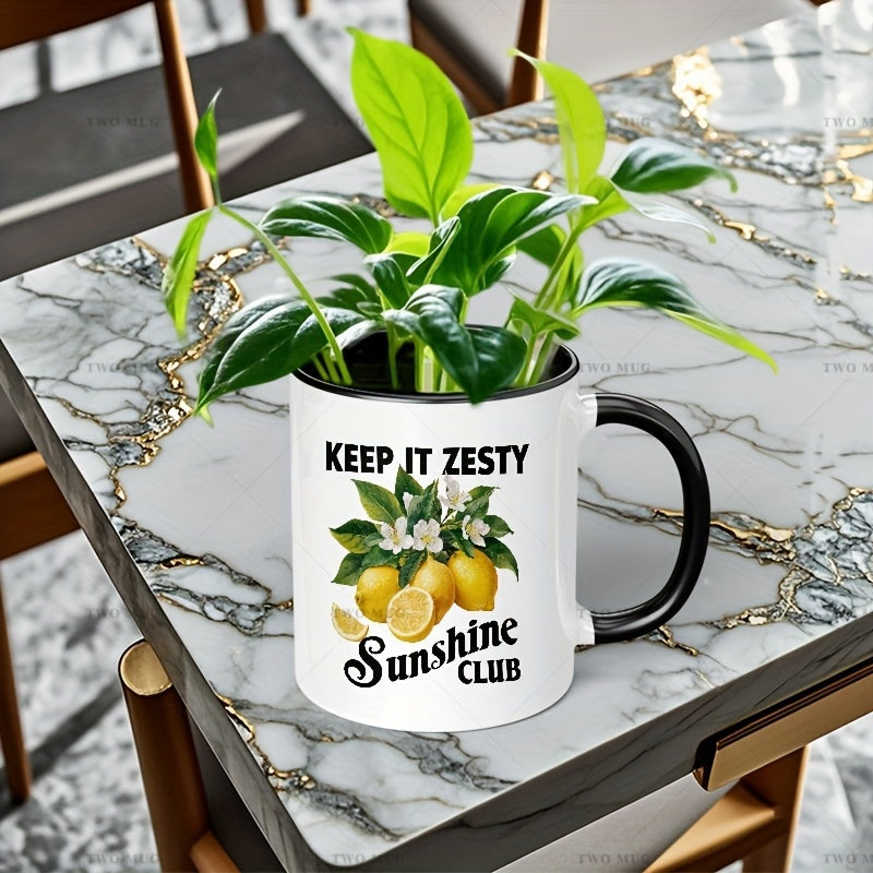 Tailorly Black Accent 11 oz Mug - 11oz mug large capacity coffee cup with diy print stylish fun unique gift with gift box milk juice ads