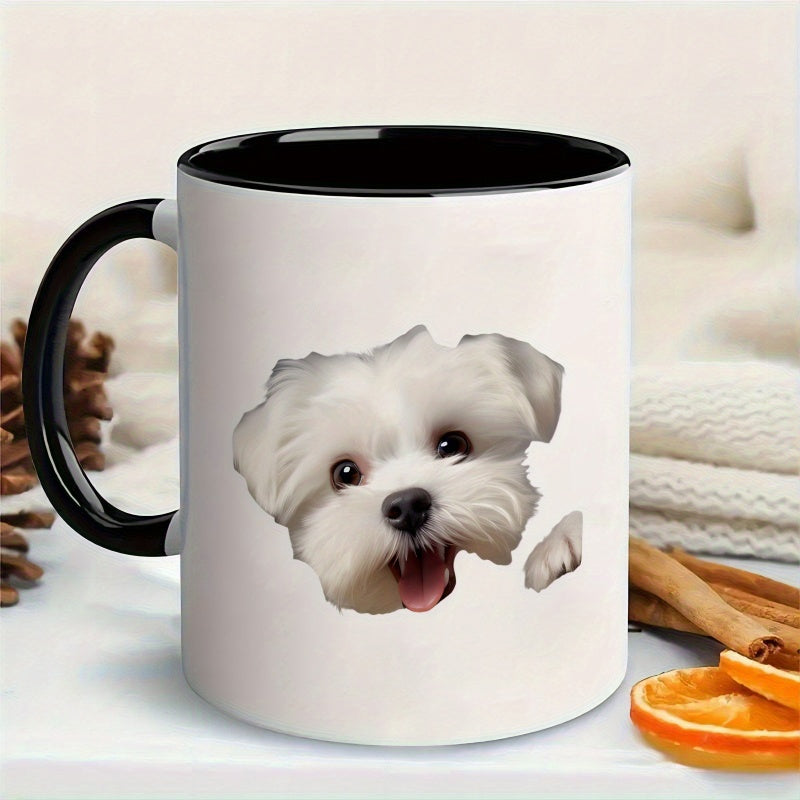 Tailorly Black Accent 11 oz Mug - cute dog