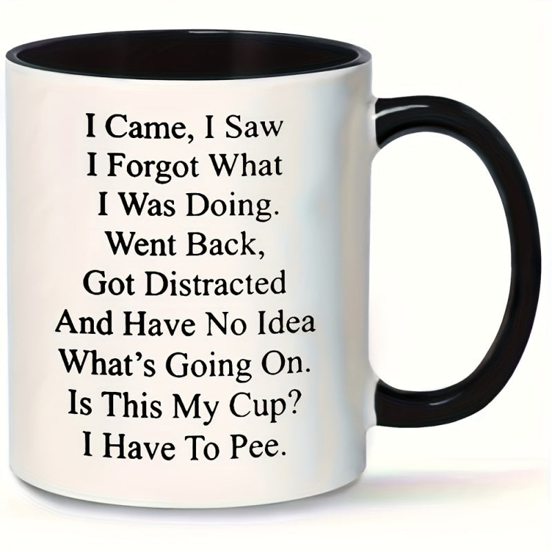 Tailorly Black Accent 11 oz Mug - cute cartoon Christmas anniversary birthday graphics