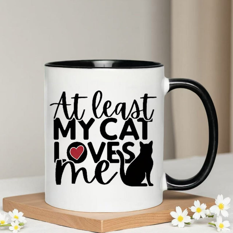 Tailorly Black Accent 11 oz Mug - 1pc of drinkware suitable for mothers day valentines day thanksgiving and anniversaries a for coffee and perfect