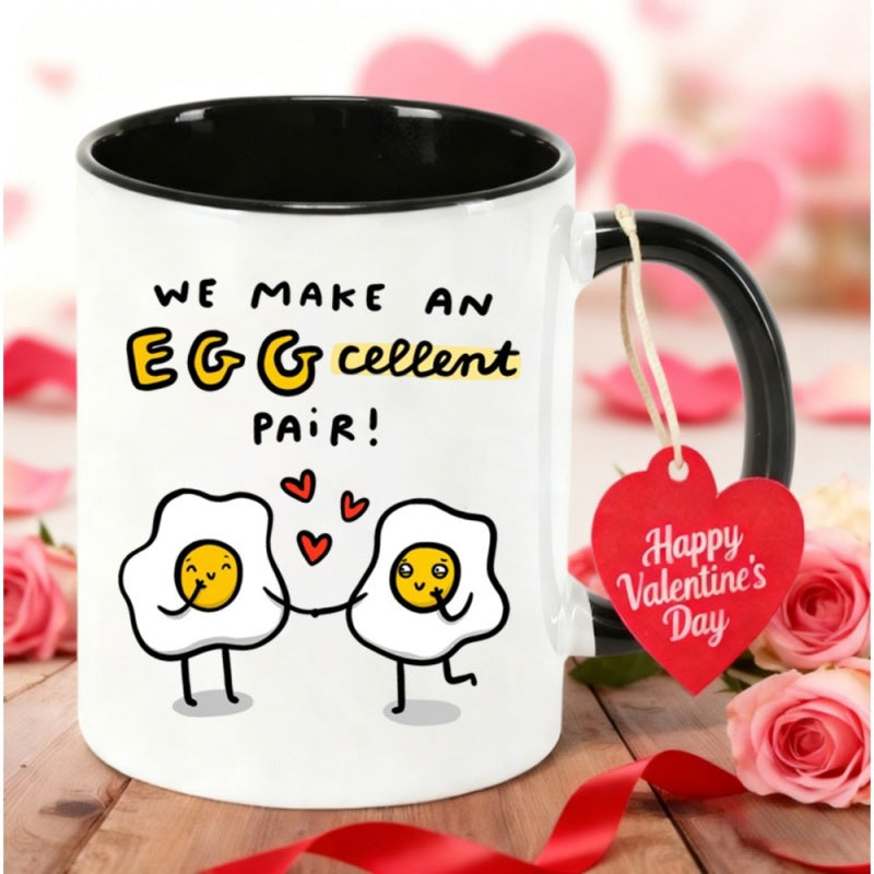 Tailorly Black Accent 11 oz Mug - an egg