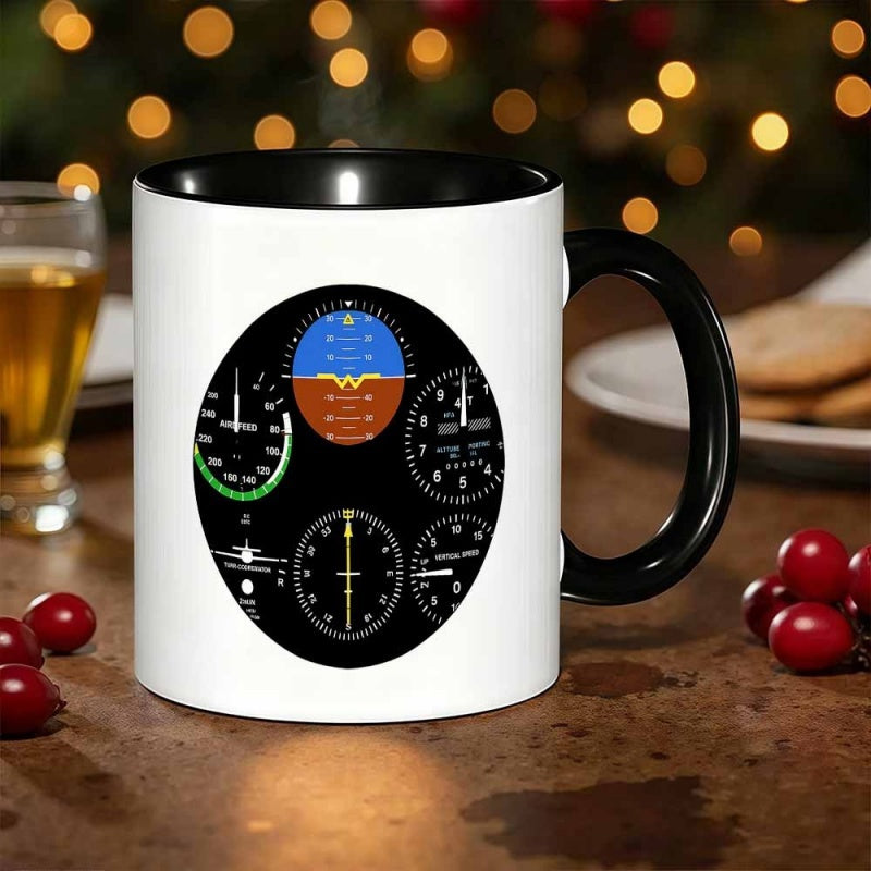 Tailorly Black Accent 11 oz Mug - 1pc novelty gauge 11oz360ml ceramic mug suitable for coffee mug birthday gifts tea cup cheap mugs funny is a