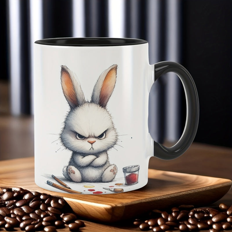 Tailorly Black Accent 11 oz Mug - cute design hot or cold drinks unique gift for halloween christmas weddings