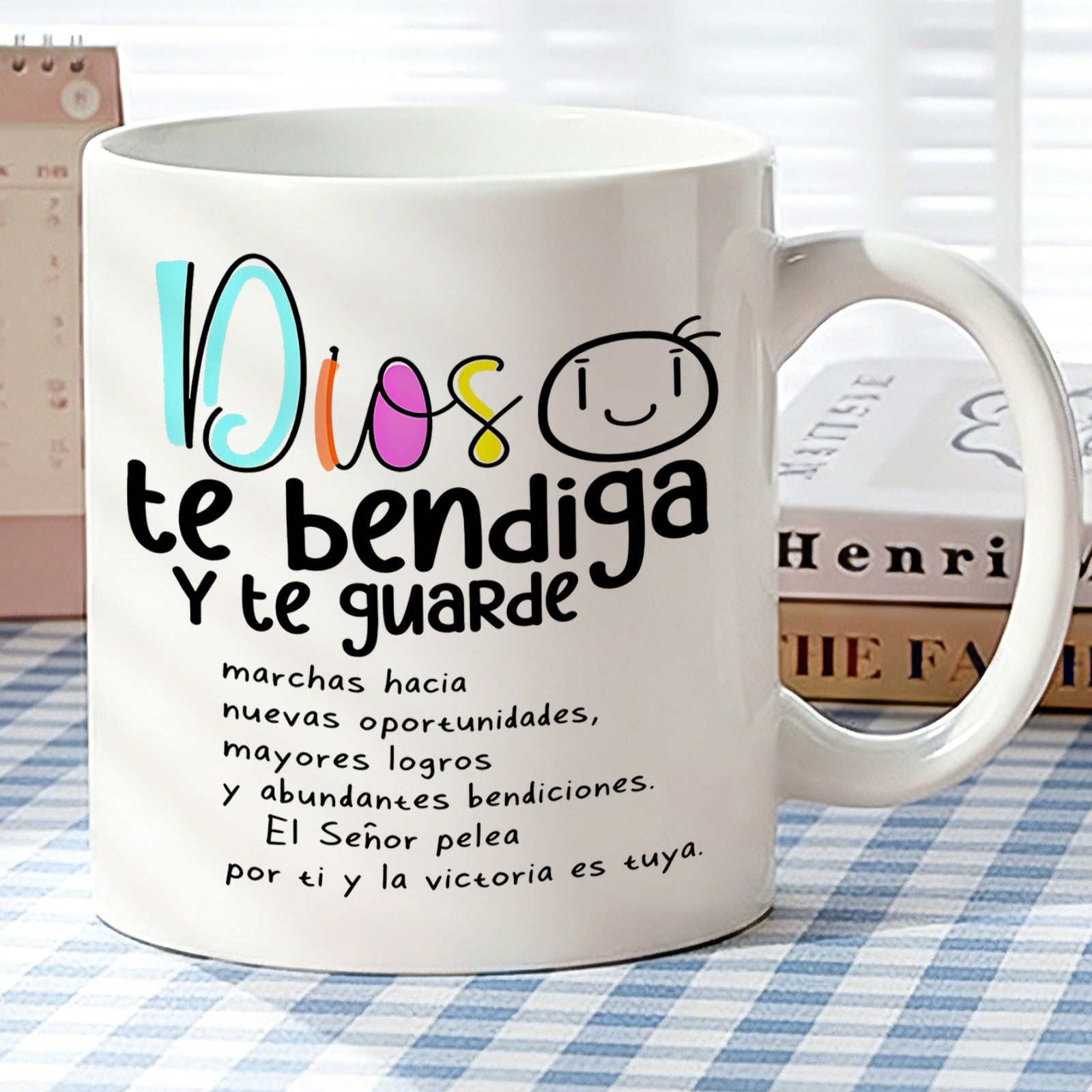 Tailorly White Ceramic 11 oz Mug - Minimalist Hand Drawn Smiling Face Graphic Printed On White Ceramic Beverage Mug