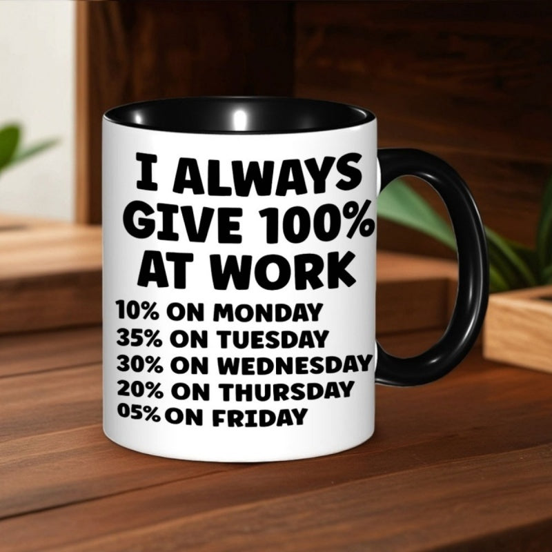 Tailorly Black Accent 11 oz Mug - give 100