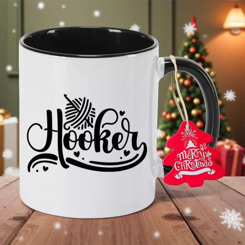Tailorly Black Accent 11 oz Mug - funny text with lettering
