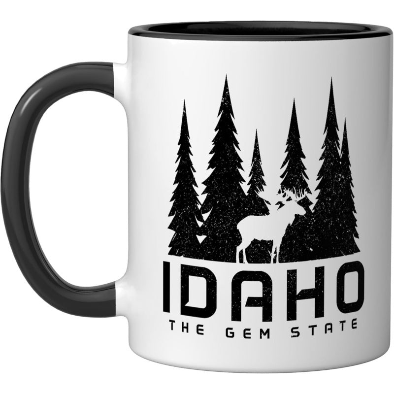 Tailorly Black Accent 11 oz Mug - moose
