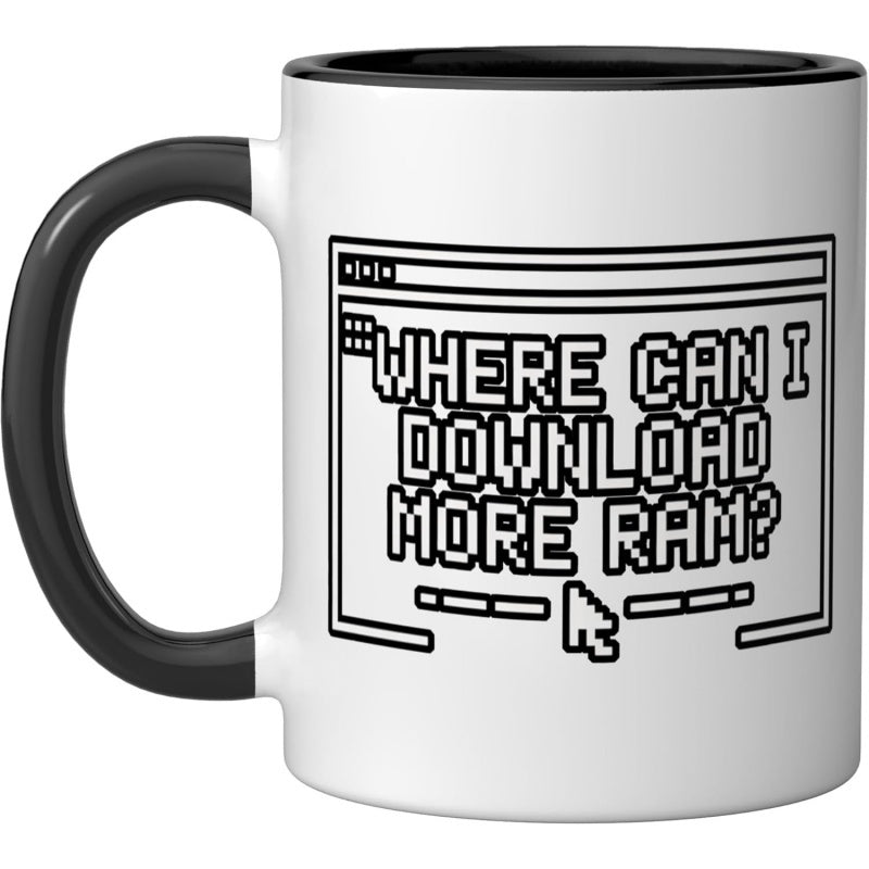 Tailorly Black Accent 11 oz Mug - where can i download more computer programmer text