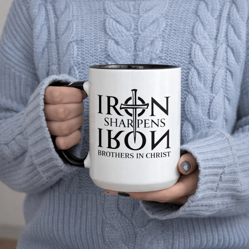 Tailorly Black Accent 11 oz Mug - ceramic mug featuring for christian brothers this 11oz reusable drinkware with an a thoughtful housewarming