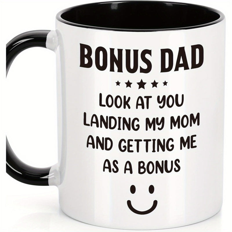Tailorly Black Accent 11 oz Mug - stepdad text