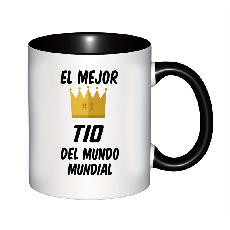 Tailorly Black Accent 11 oz Mug - tio ceramic mug funny spanish uncle gift best uncle cup unique birthday christmas thanksgiving present for uncle