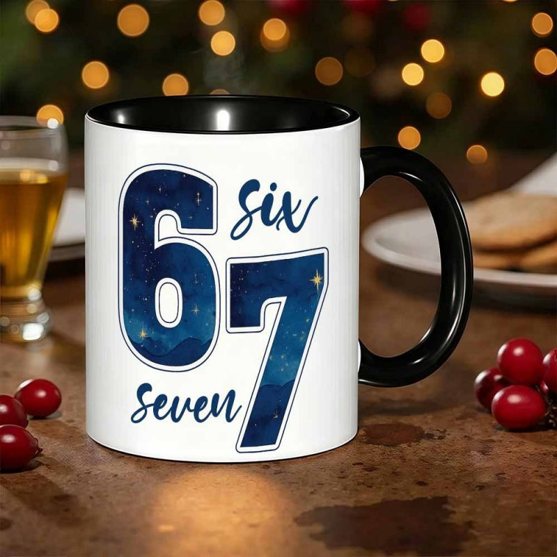 Tailorly Black Accent 11 oz Mug - 1pc of a quirky mug coffee juice or afternoon tea this 11oz 360ml cup a fun gift ideal for tea enthusiasts and