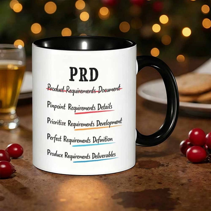 Tailorly Black Accent 11 oz Mug - this unique 11oz ceramic mug is perfect for coffee tea or as a birthday gift its an affordable option for funny