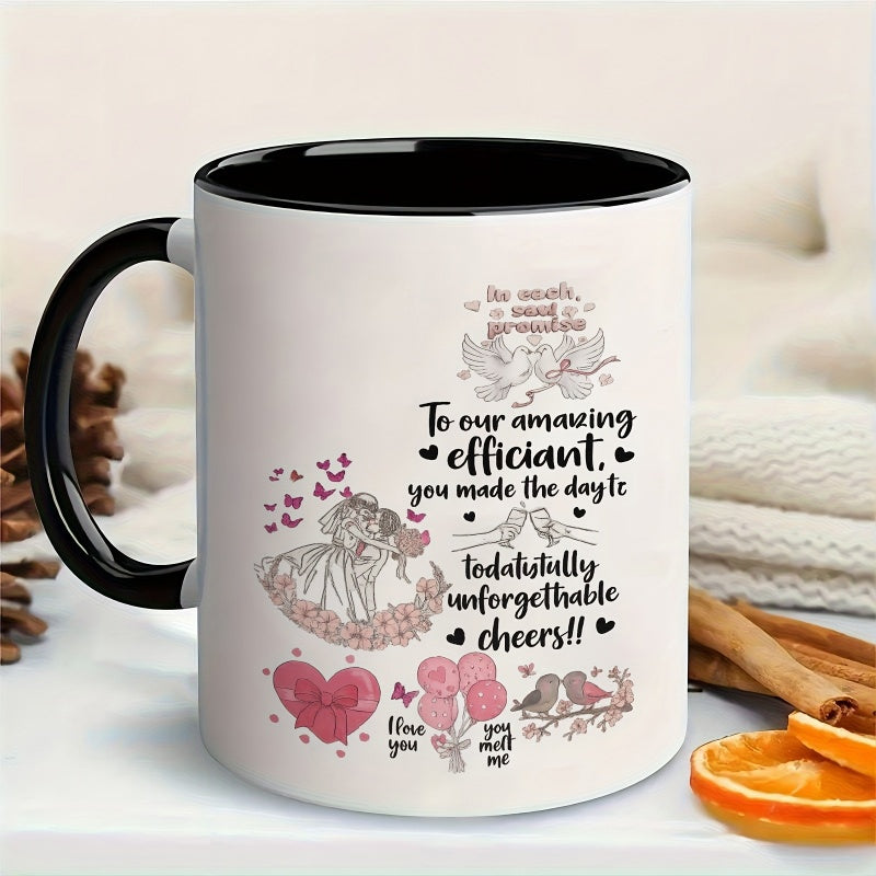 Tailorly Black Accent 11 oz Mug - encouraging message coworker appreciation phrases